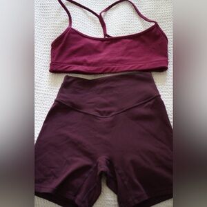 Women's Burgundy Activewear Set